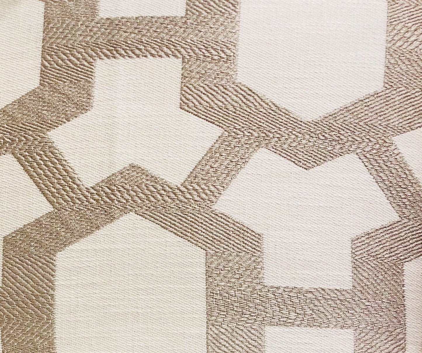 Linked Charisma Luxury Throw Pillow in Beige and Brown Tones - Plutus Brands