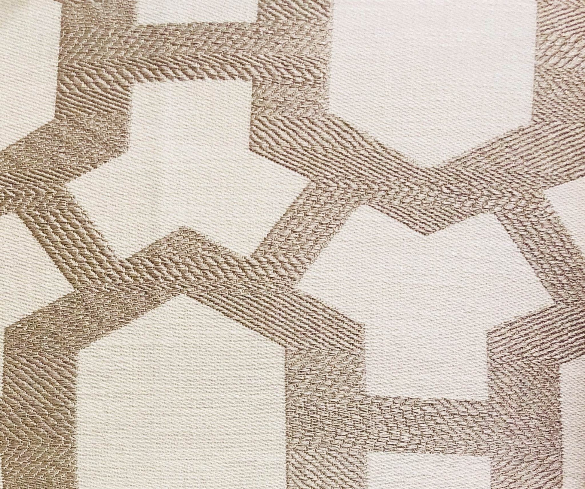 Linked Charisma Luxury Throw Pillow in Beige and Brown Tones - Plutus Brands