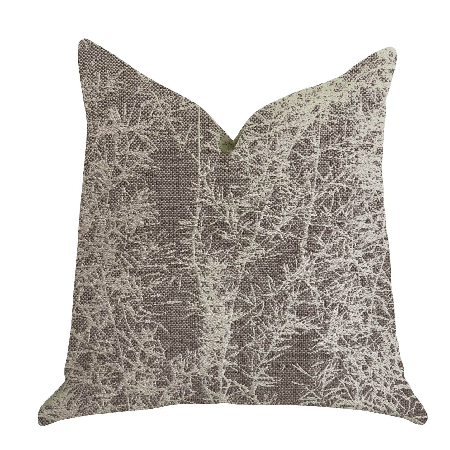 Garden Breeze Luxury Throw Pillow in Gray and Beige Colors - Plutus Brands