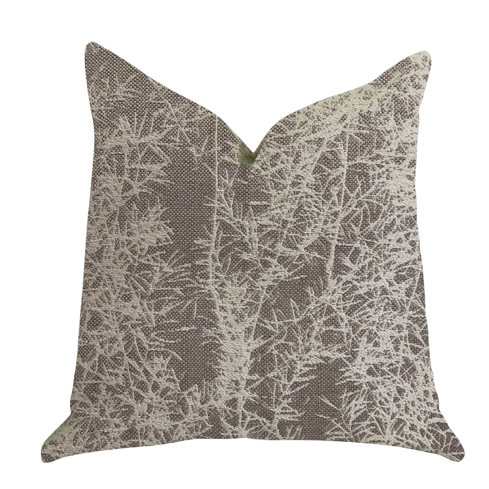 Garden Breeze Luxury Throw Pillow in Gray and Beige Colors - Plutus Brands