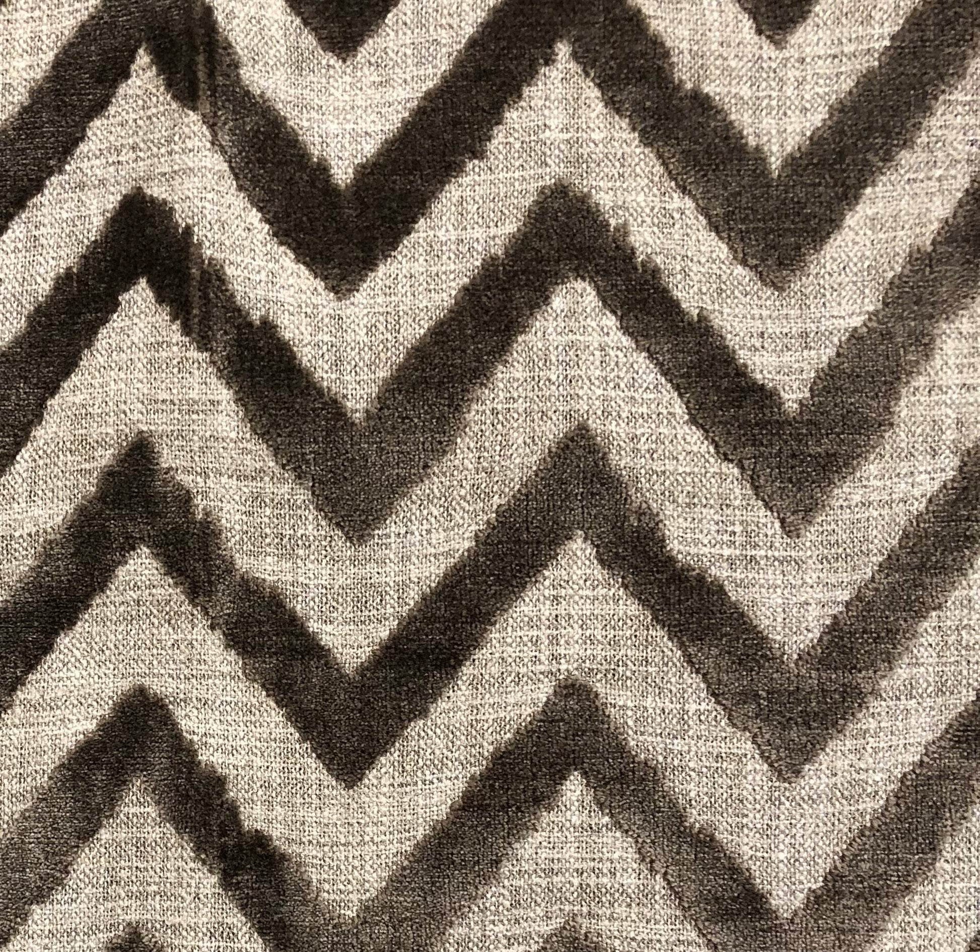 Oblique Zigzag Luxury Throw Pillow in Beige Tones - Plutus Brands