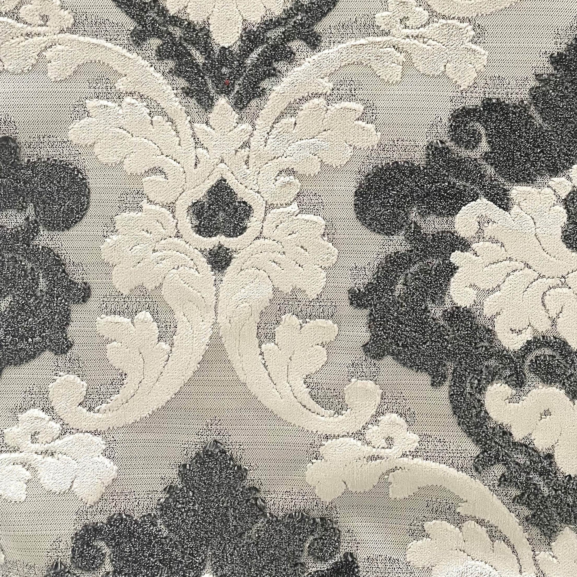 Leilani Fleurs Luxury Throw Pillow in Blue and Beige Tones - Plutus Brands