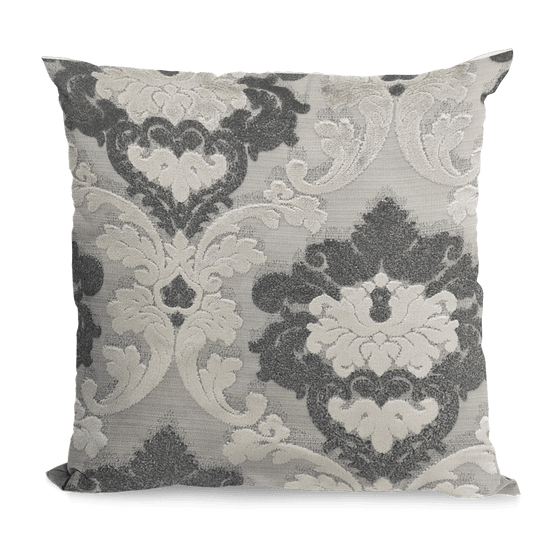 Leilani Fleurs Luxury Throw Pillow in Blue and Beige Tones - Plutus Brands