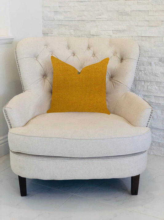 Wild Turmeric Luxury Throw Pillow in Gold - Plutus Brands