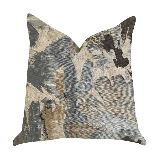 Icy Blue Wildflower Luxury Throw Pillow - Plutus Brands