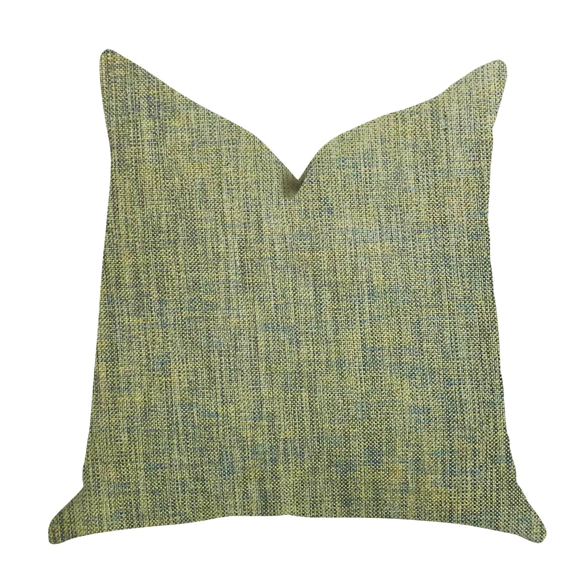 Mango Bliss Luxury Throw Pillow in Green and Yellow Tones - Plutus Brands