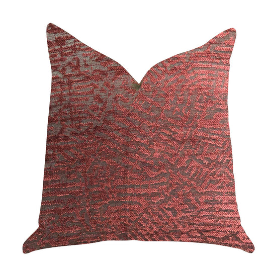 Crushed Wine Luxury Throw Pillow in Dark Red - Plutus Brands