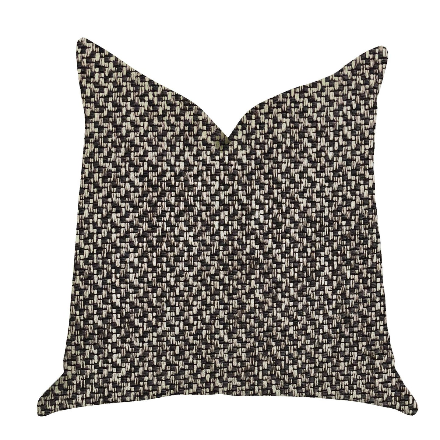 Salt and Pepper Luxury Throw Pillow in Grey and Black Tones - Plutus Brands