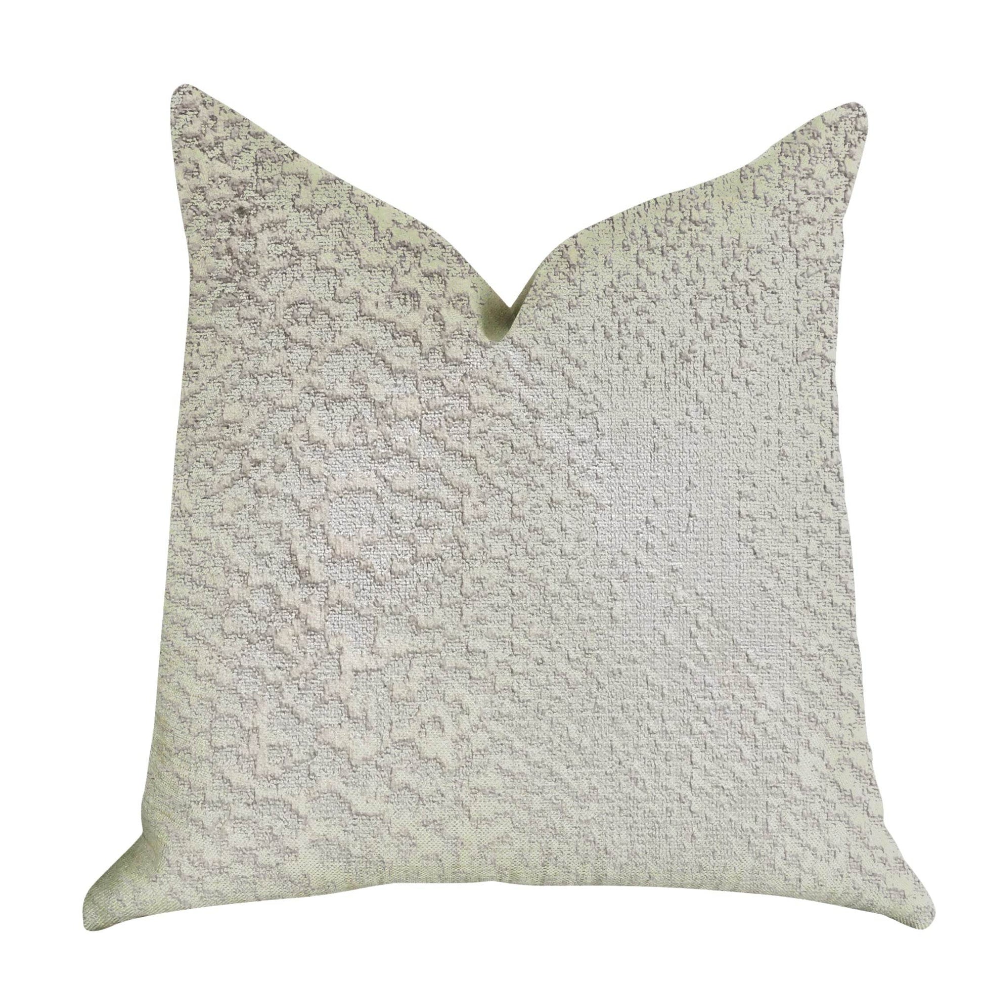 Mystical Iceberg Throw Pillow in White and Silver Tones - Plutus Brands