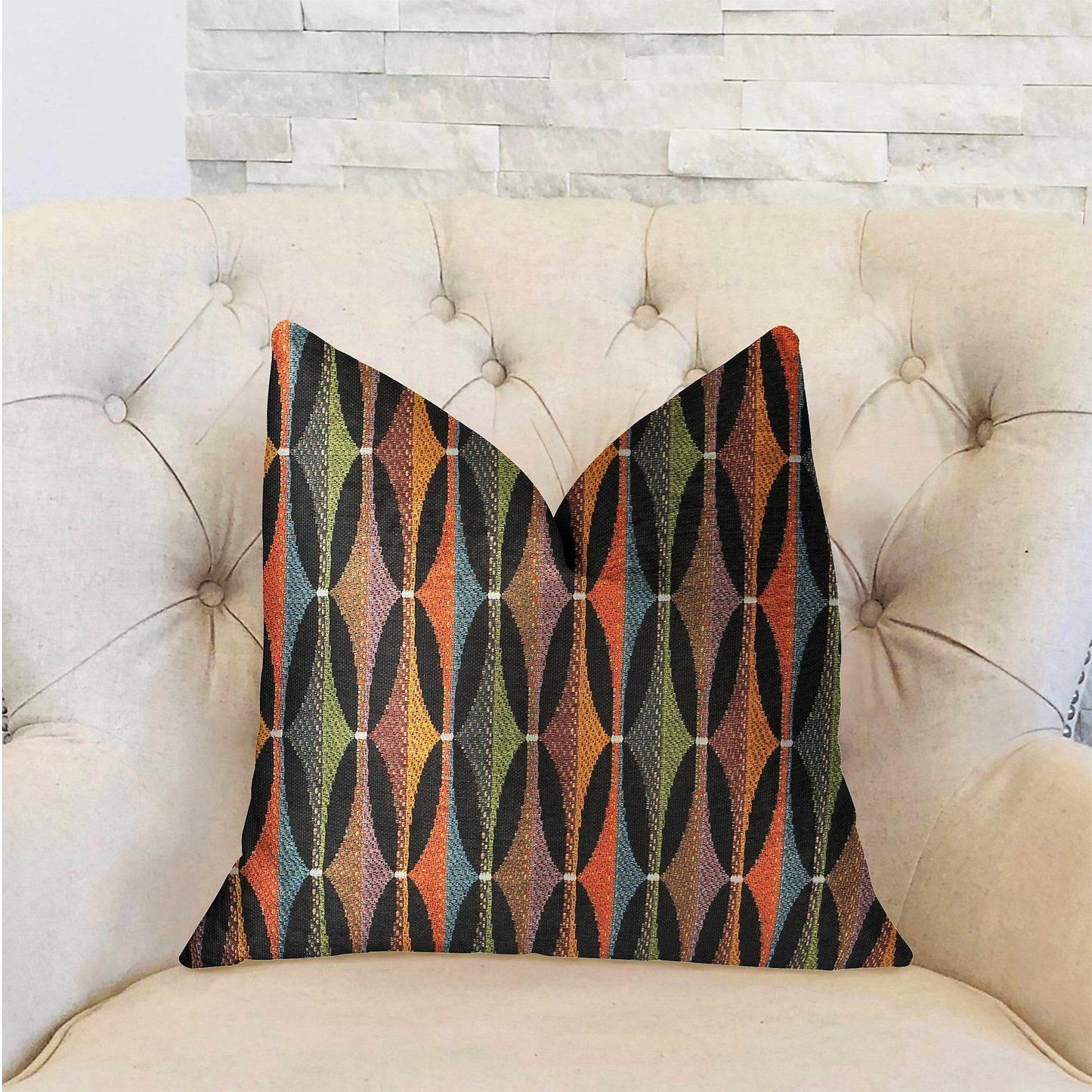 Jazzy Crystal Multicolor Luxury Throw Pillow - Plutus Brands