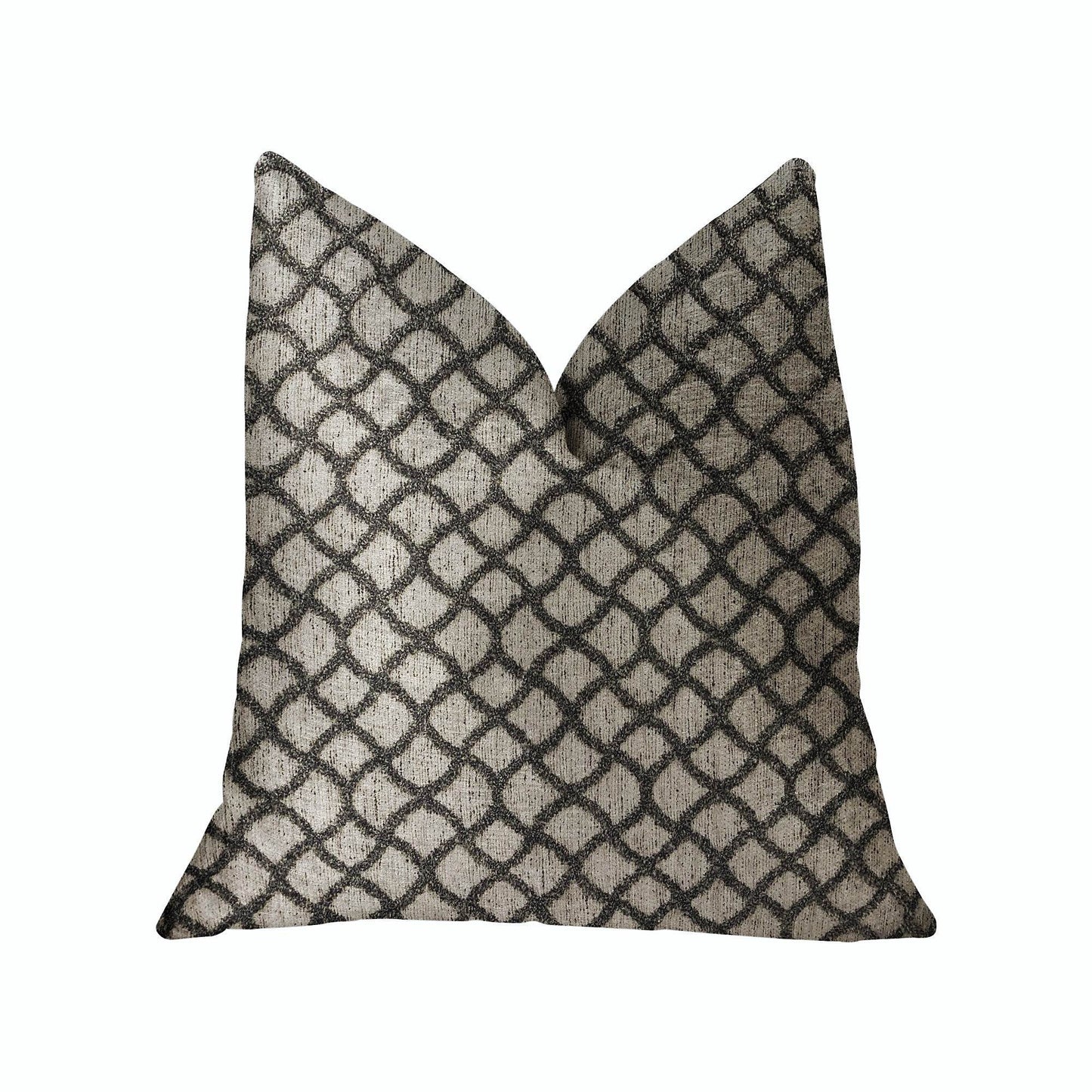 Galactic Ringlet Brown and Beige Luxury Throw Pillow - Plutus Brands