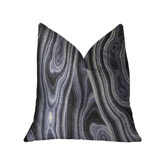Swiss Marble Blue Luxury Throw Pillow - Plutus Brands