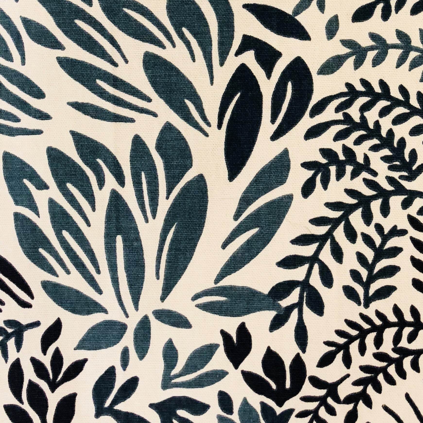 Leaf Snap Blue and Beige Luxury Throw Pillow - Plutus Brands