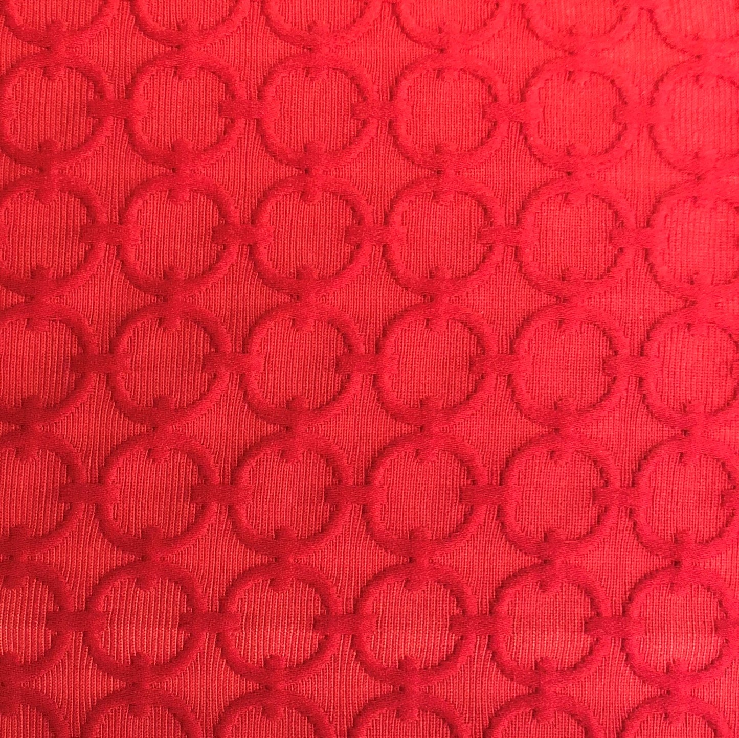 Scarlet Cercles Red Luxury Throw Pillow