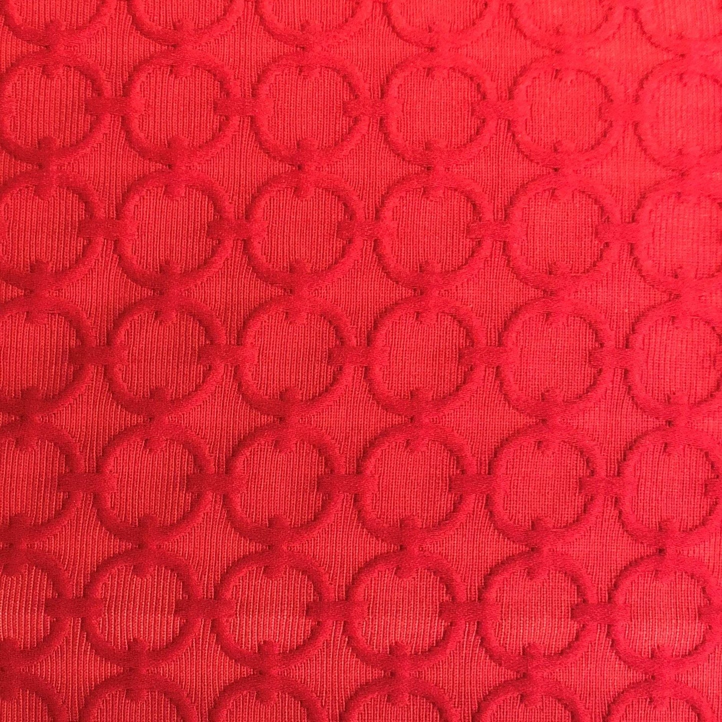 Scarlet Cercles Red Luxury Throw Pillow - Plutus Brands