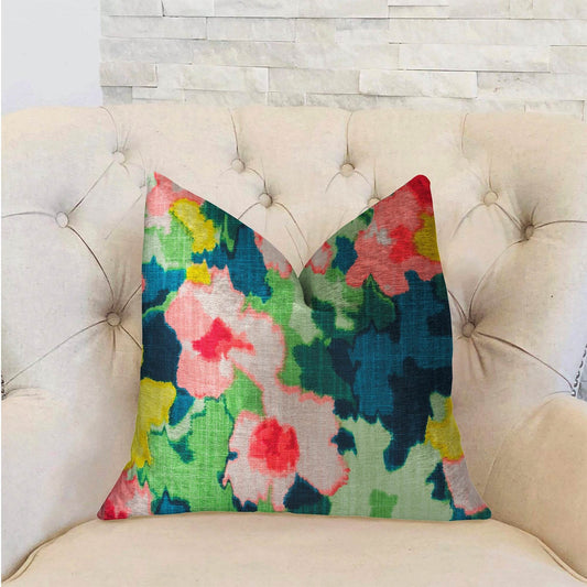 Floral Goddess Multicolor Luxury Throw Pillow - Plutus Brands