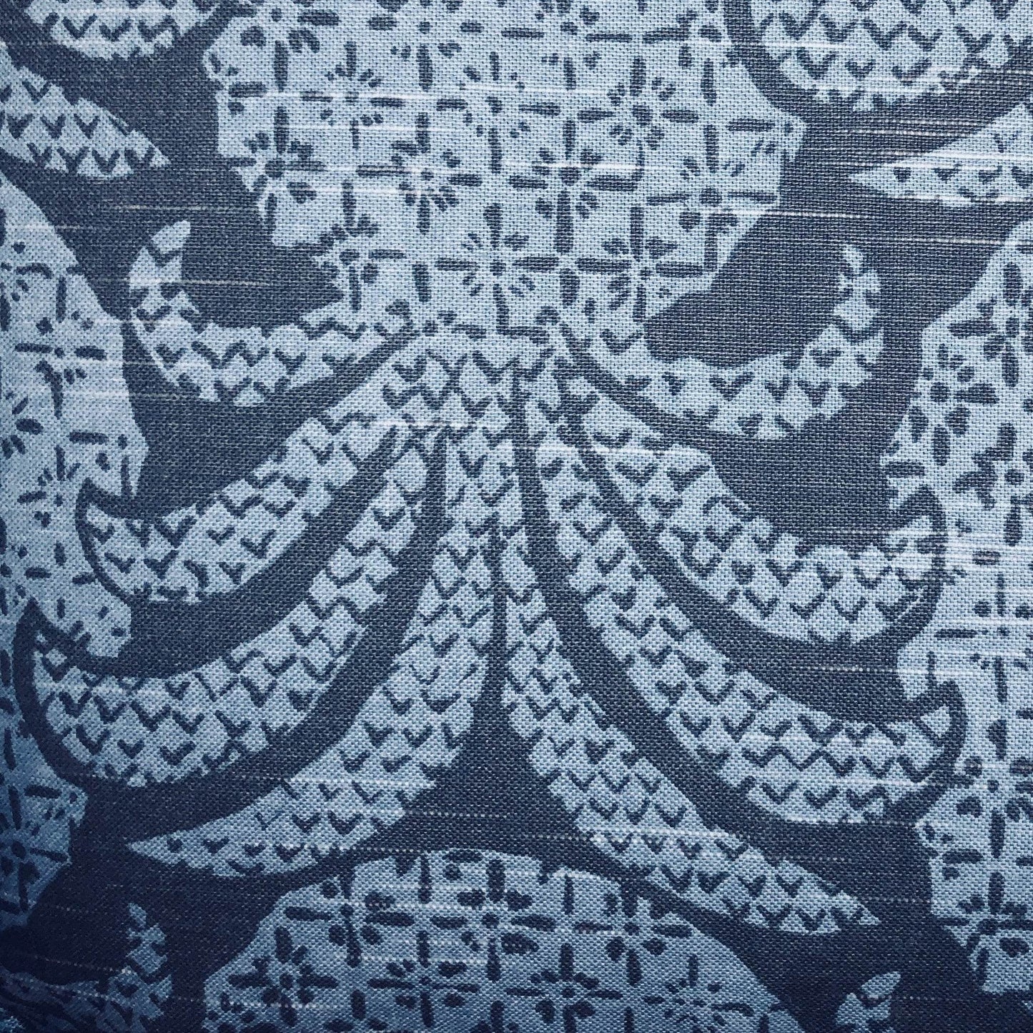 Pineapple Crush Blue and Black Luxury Throw Pillow - Plutus Brands