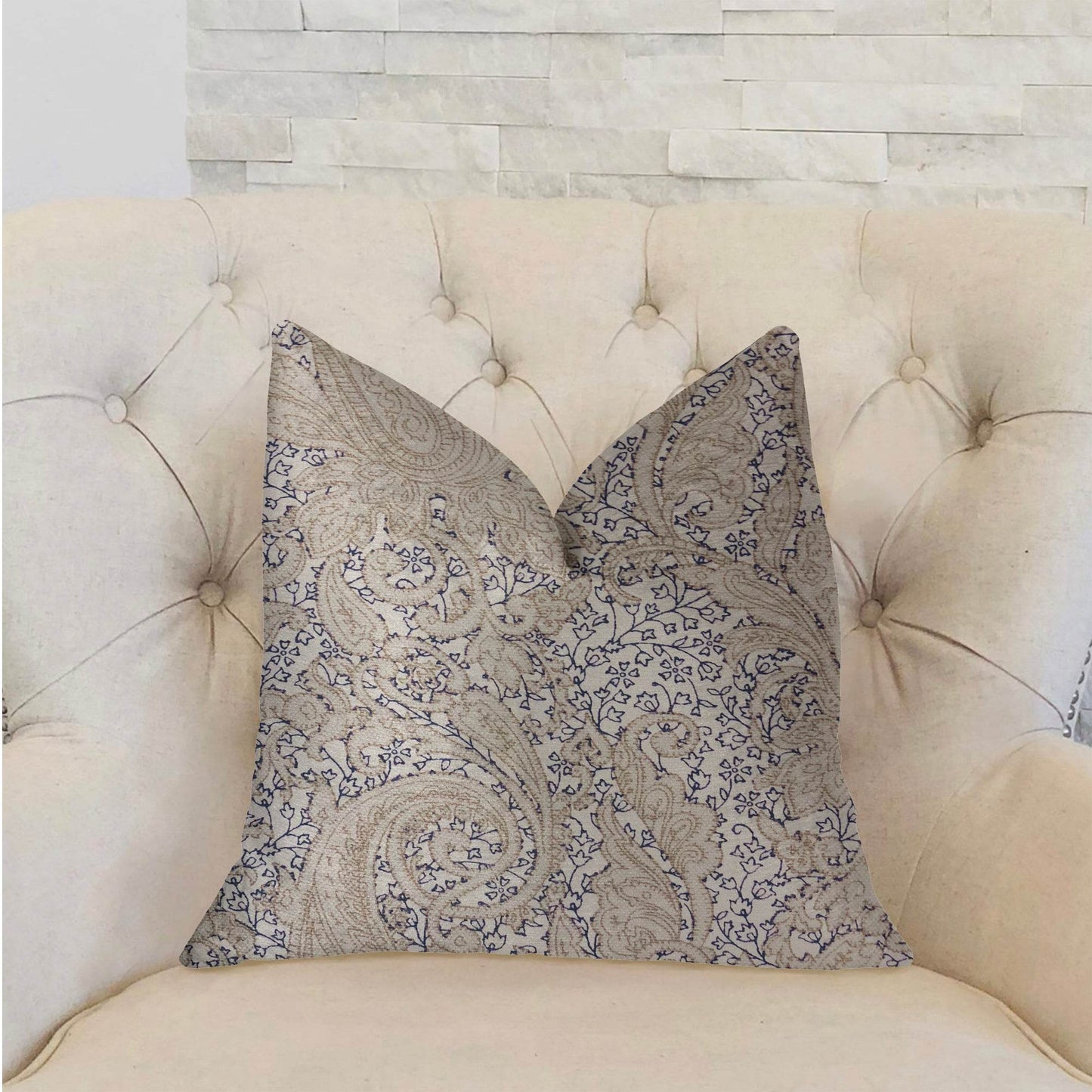 Quartz Skye Beige Luxury Throw Pillow - Plutus Brands