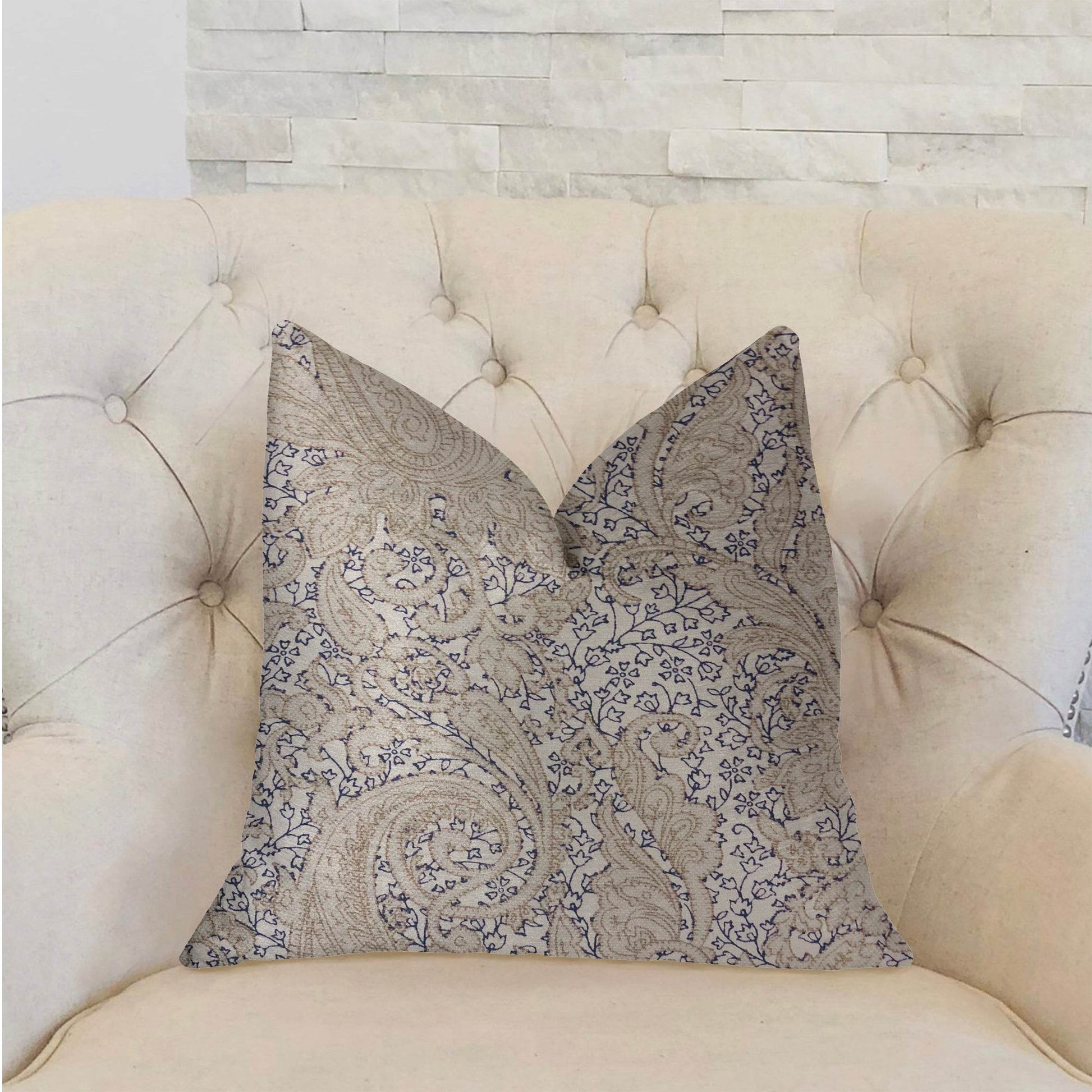 Quartz Skye Beige Luxury Throw Pillow - Plutus Brands