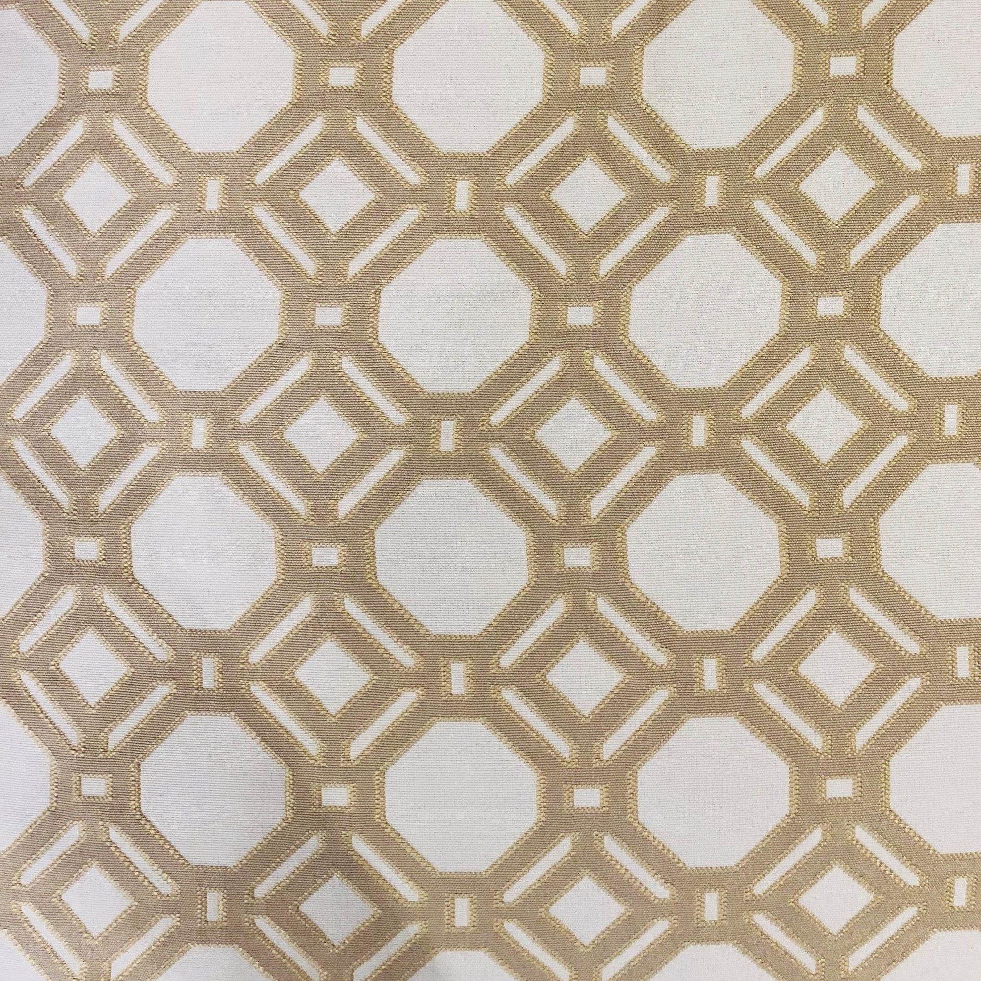 Medallion Eclipse Beige and Gray Luxury Throw Pillow - Plutus Brands