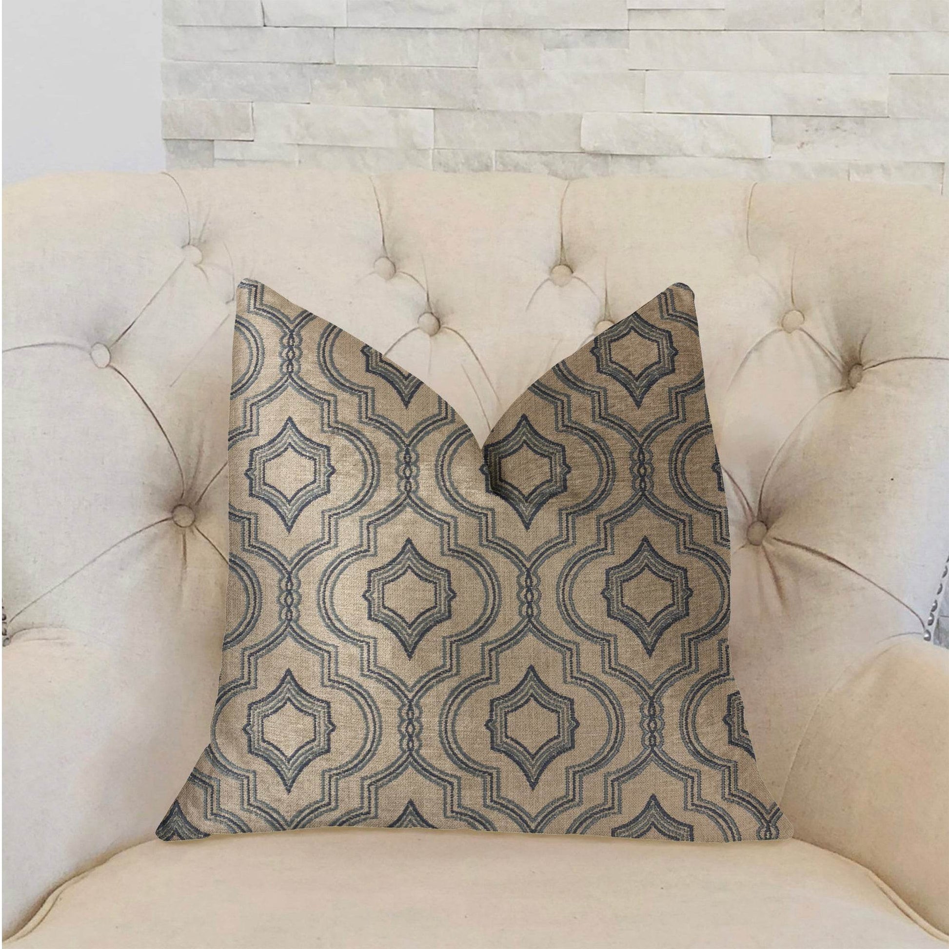 Anise Black and Beige Luxury Throw Pillow - Plutus Brands