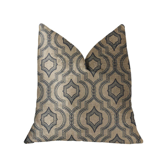 Anise Black and Beige Luxury Throw Pillow - Plutus Brands