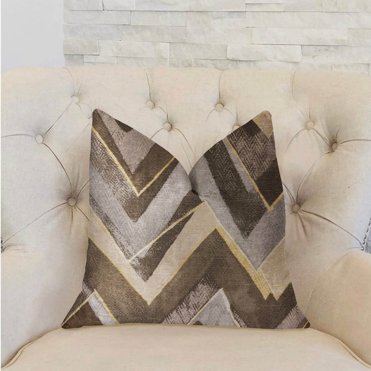 Badger Cove Brown Luxury Throw Pillow - Plutus Brands
