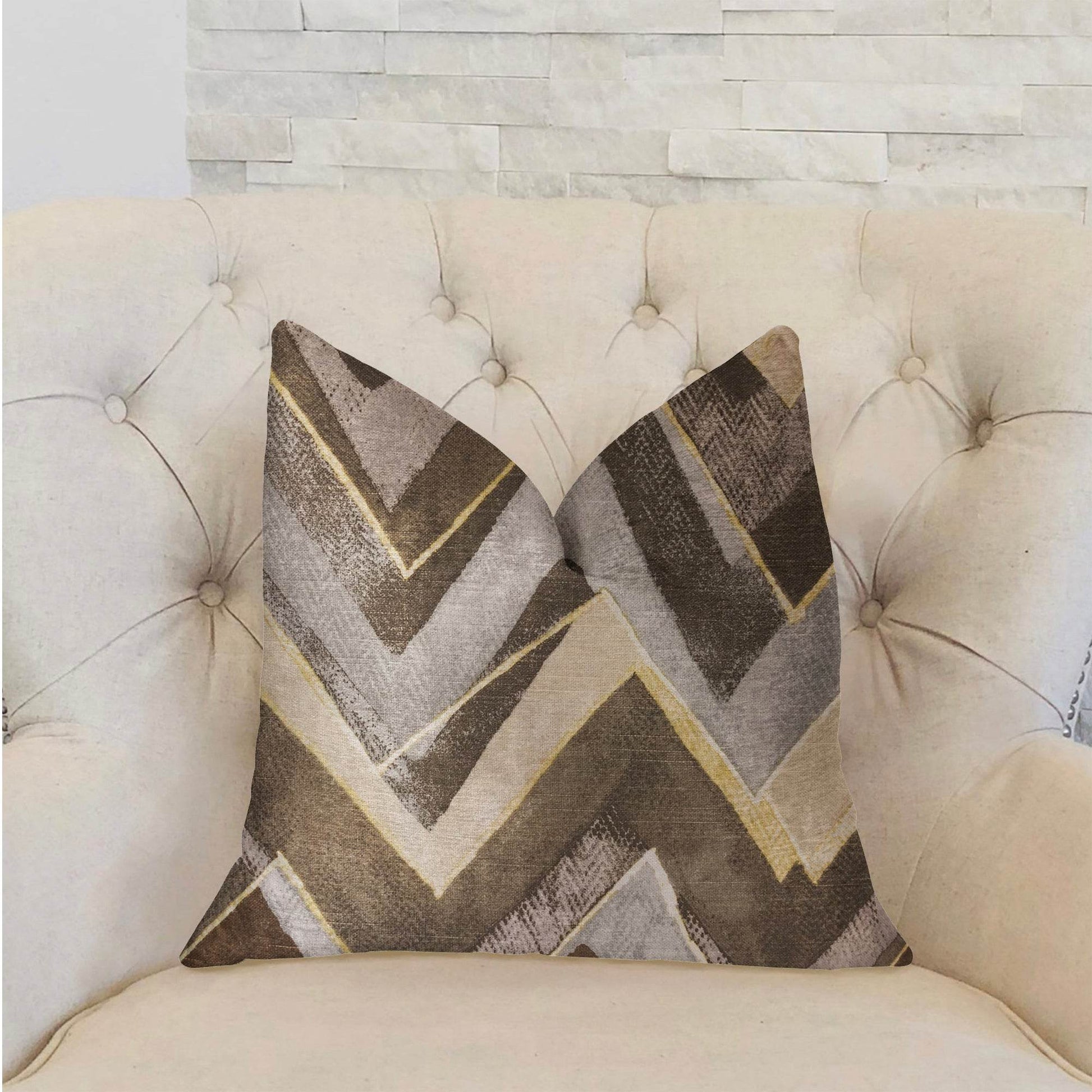 Badger Cove Brown Luxury Throw Pillow - Plutus Brands