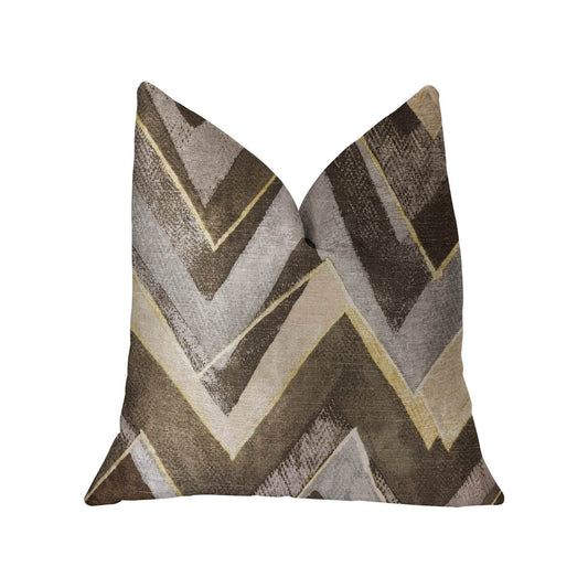 Badger Cove Brown Luxury Throw Pillow - Plutus Brands