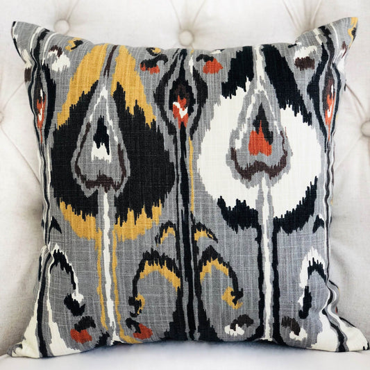 Tigerlily Gray Luxury Throw Pillow - Plutus Brands