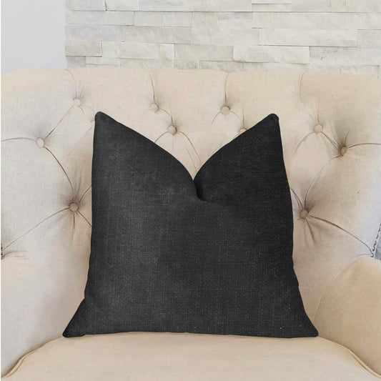 Luna Black Luxury Throw Pillow - Plutus Brands