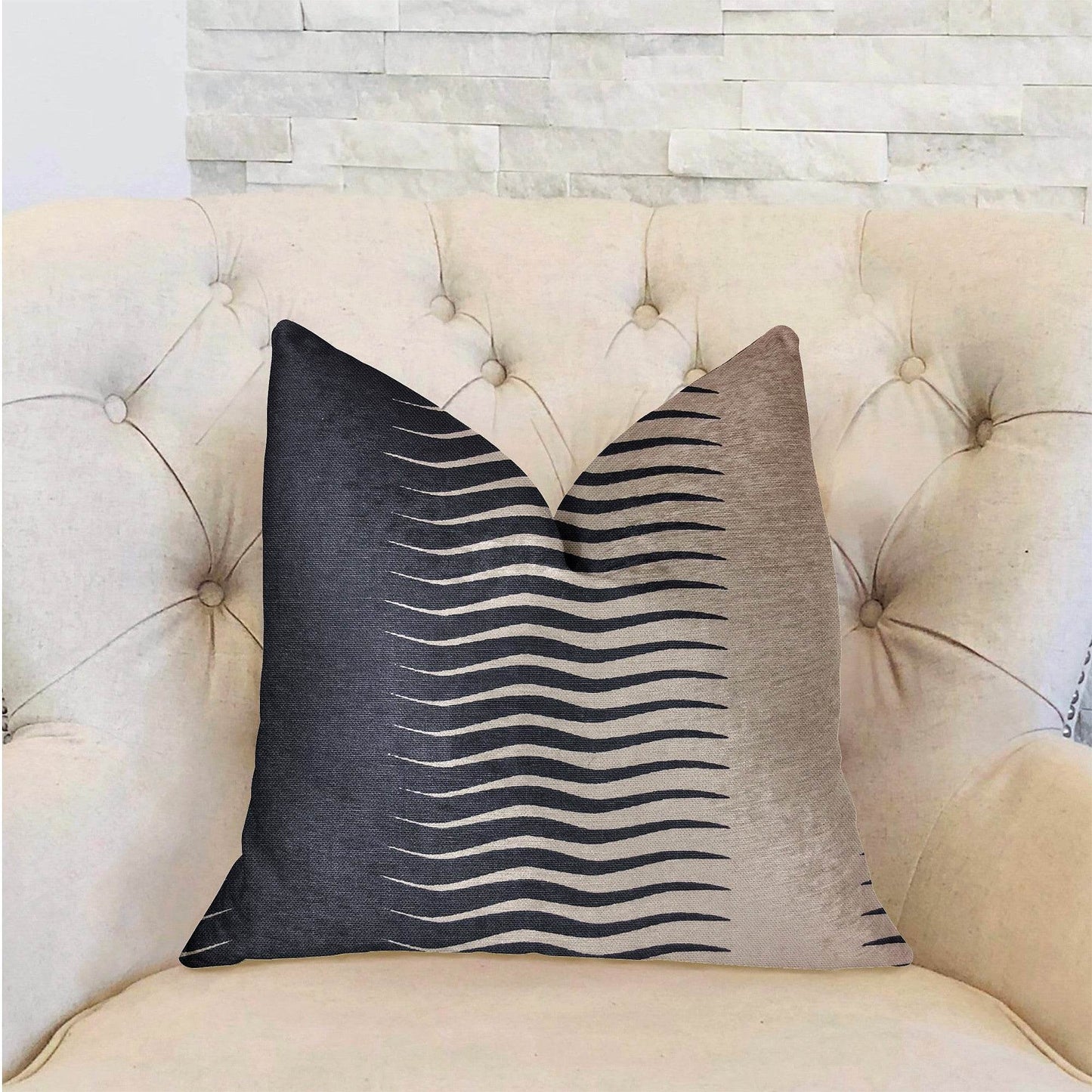 Dreamland Blue and White Luxury Throw Pillow - Plutus Brands