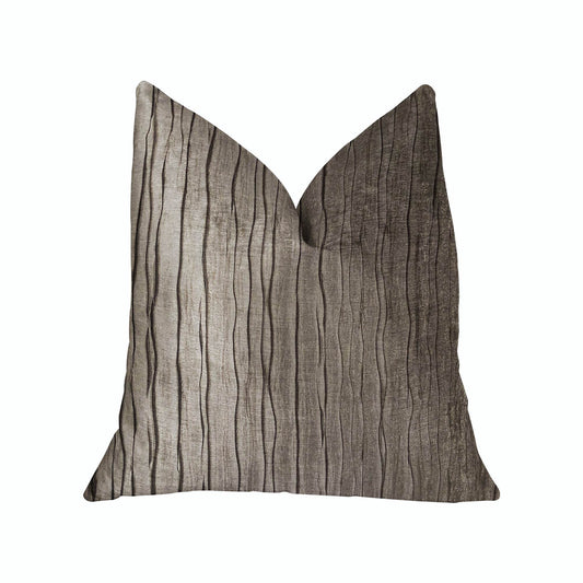 Solitude Gray Luxury Throw Pillow - Plutus Brands