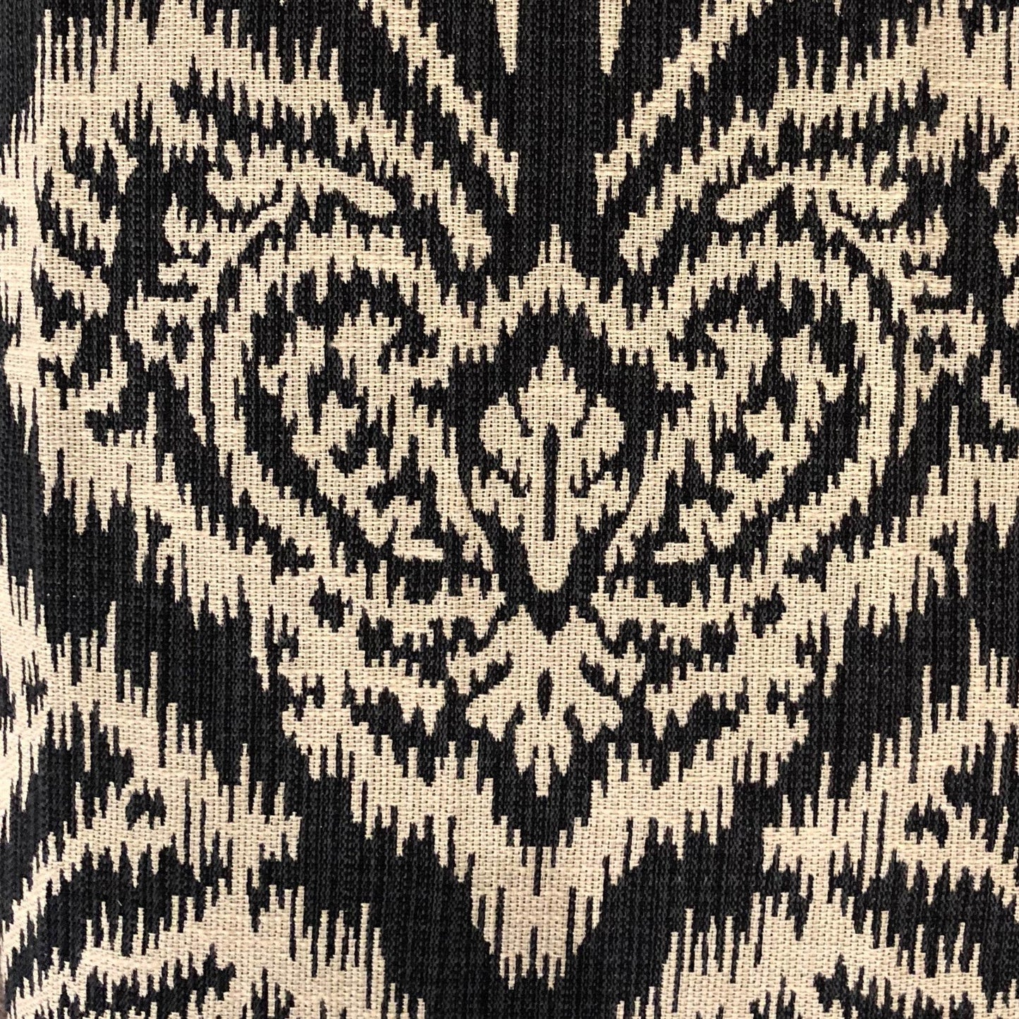 Floral Fantasy Black and Beige Luxury Throw Pillow - Plutus Brands
