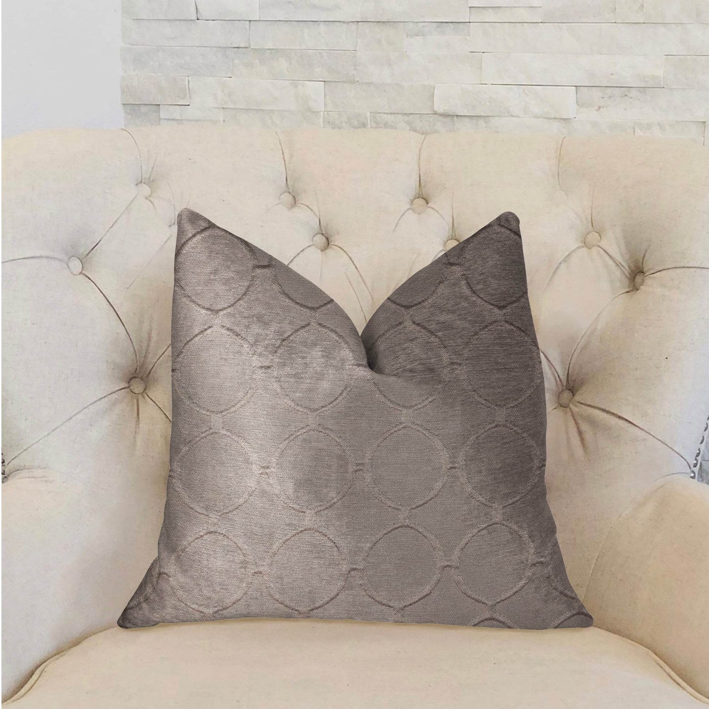 Moonlight Beige Luxury Throw Pillow - Plutus Brands