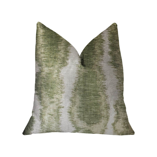 Green Haven Green and Beige Luxury Throw Pillow - Plutus Brands
