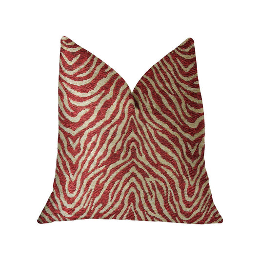 Oasis Waves Red Luxury Throw Pillow - Plutus Brands