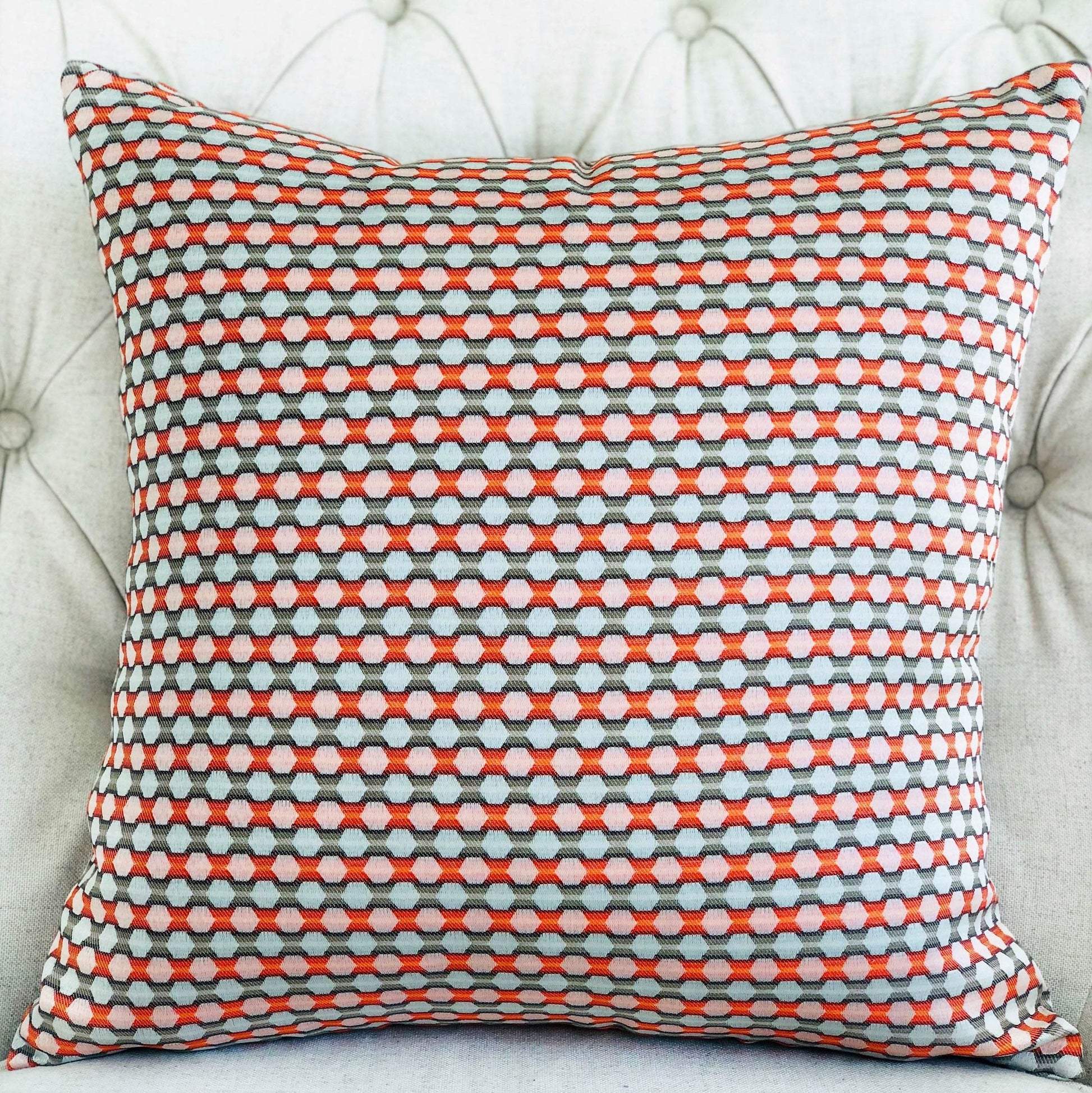 Sunny Cave Orange and Beige Luxury Throw Pillow - Plutus Brands