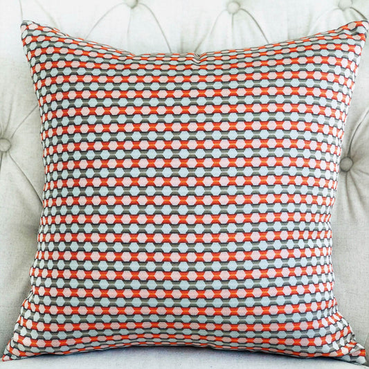 Sunny Cave Orange and Beige Luxury Throw Pillow - Plutus Brands