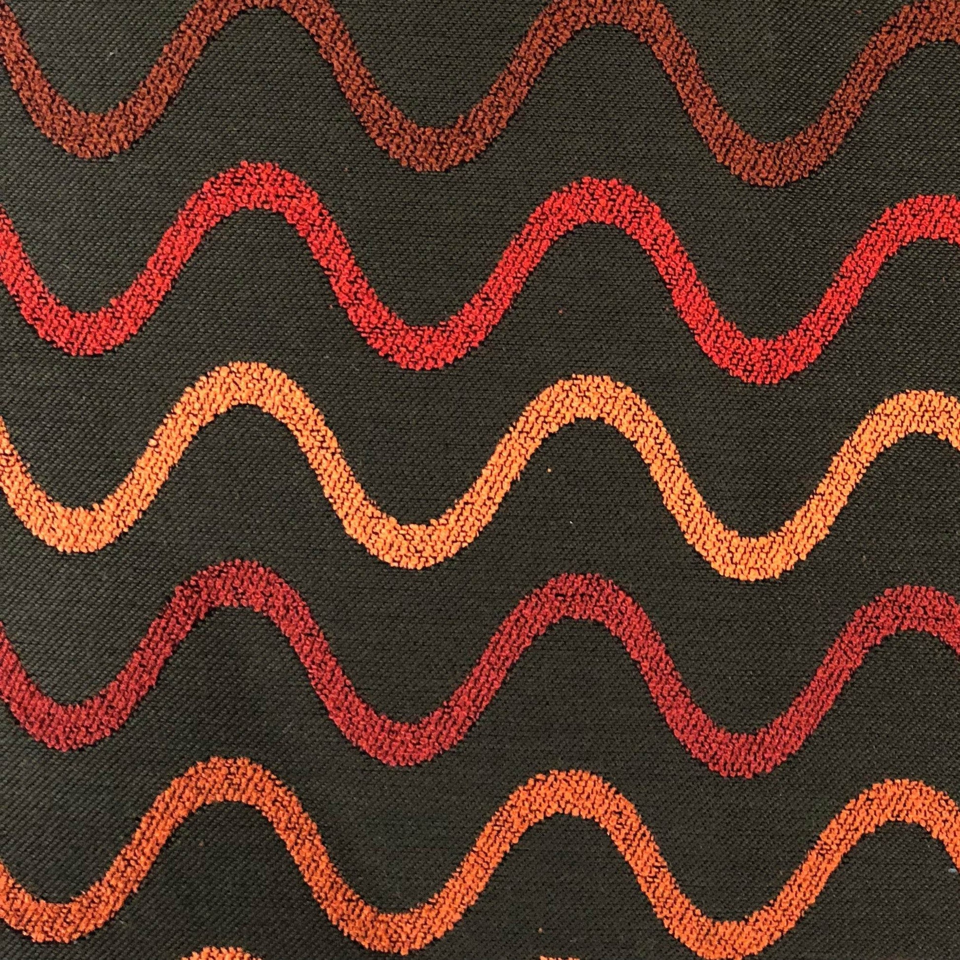 Serenity Flow Gray and Orange Luxury Throw Pillow - Plutus Brands