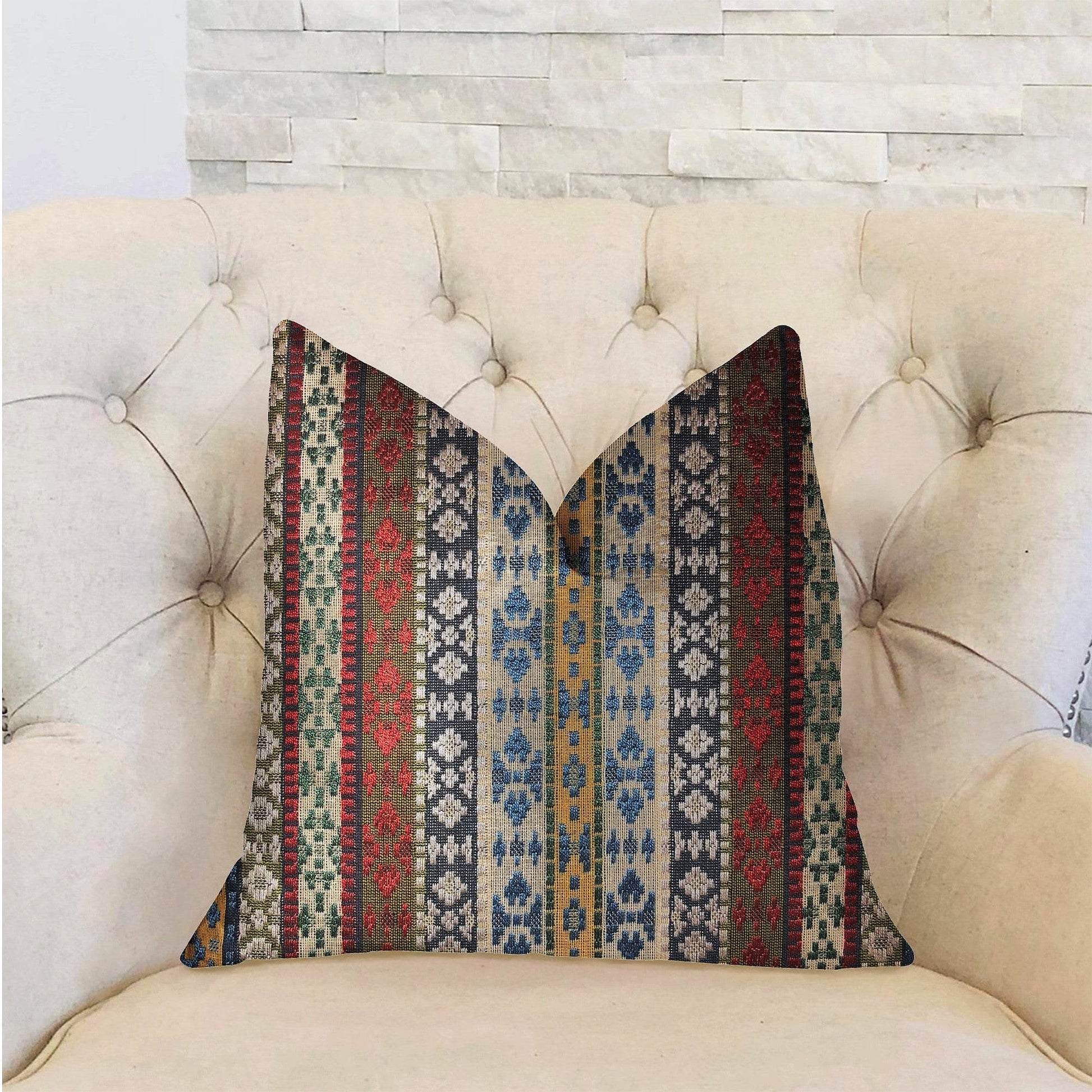 Arrowhead Canal Multicolor Luxury Throw Pillow - Plutus Brands