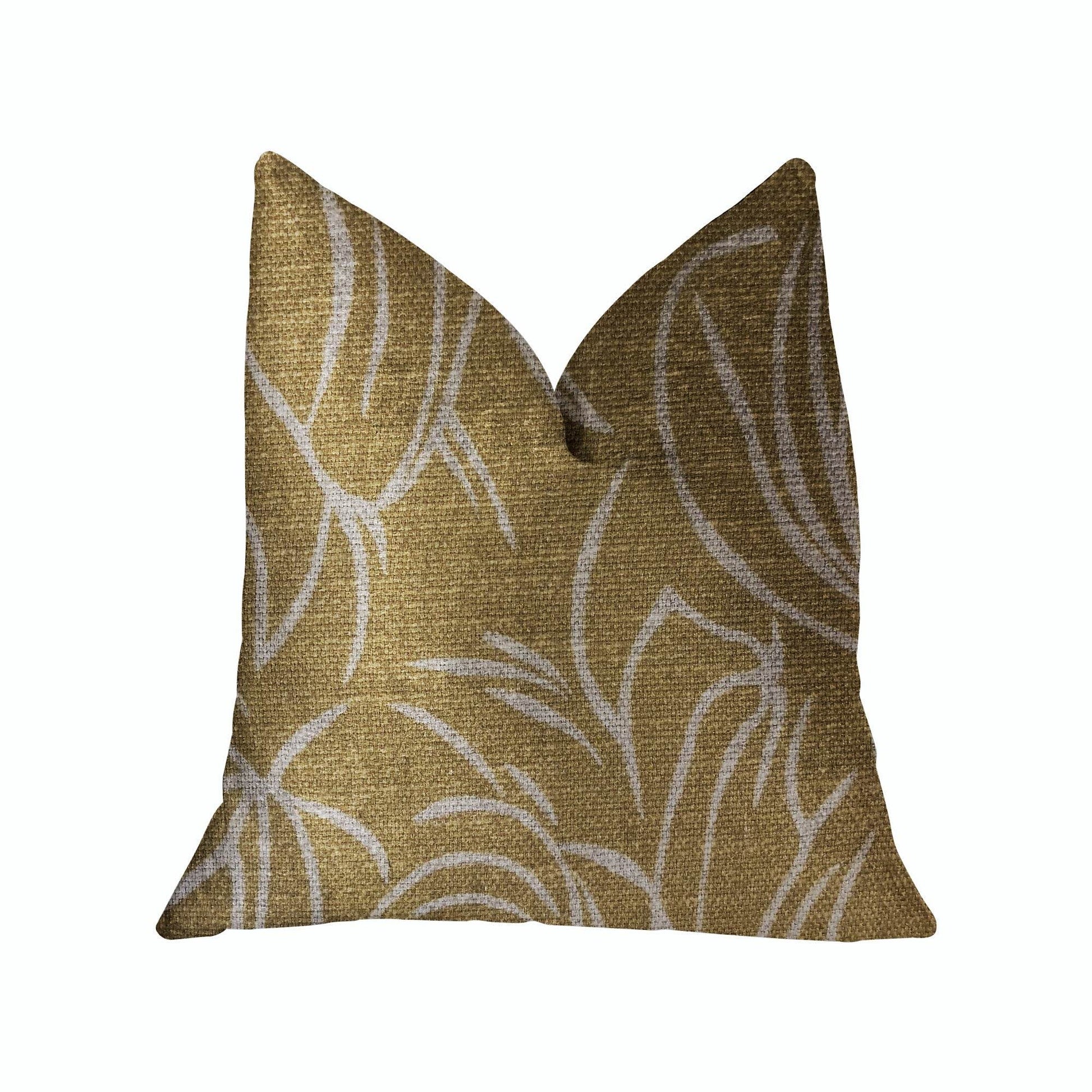 Mira Mirage Gold Luxury Throw Pillow - Plutus Brands
