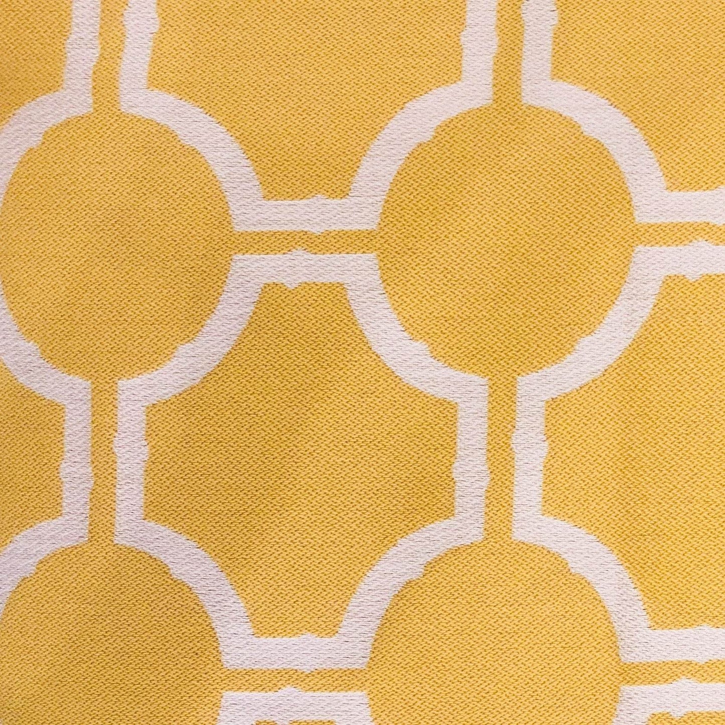 Honeycomb Yellow and Beige Luxury Throw Pillow - Plutus Brands