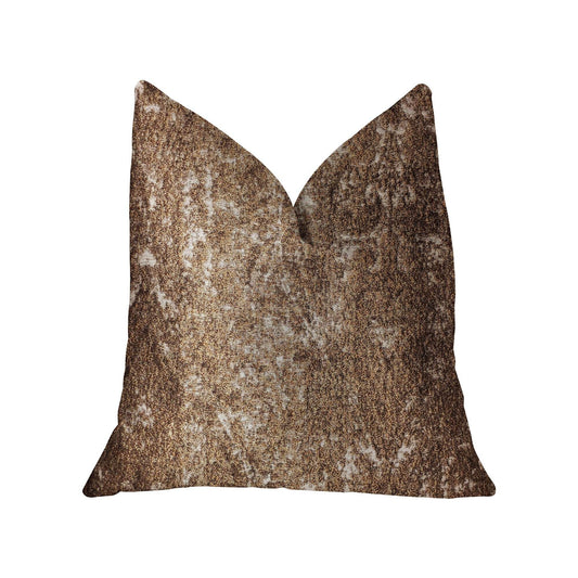 Chestnut Crush Brown Luxury Throw Pillow - Plutus Brands