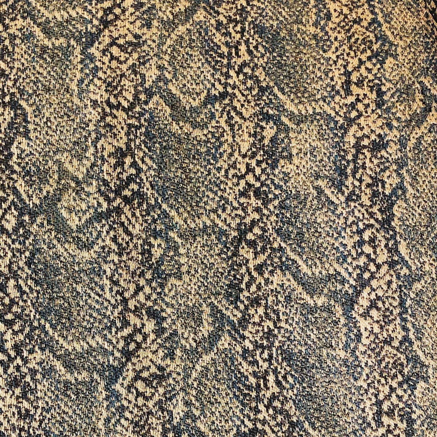 Exotic Phantom Blue and Gold Luxury Throw Pillow - Plutus Brands