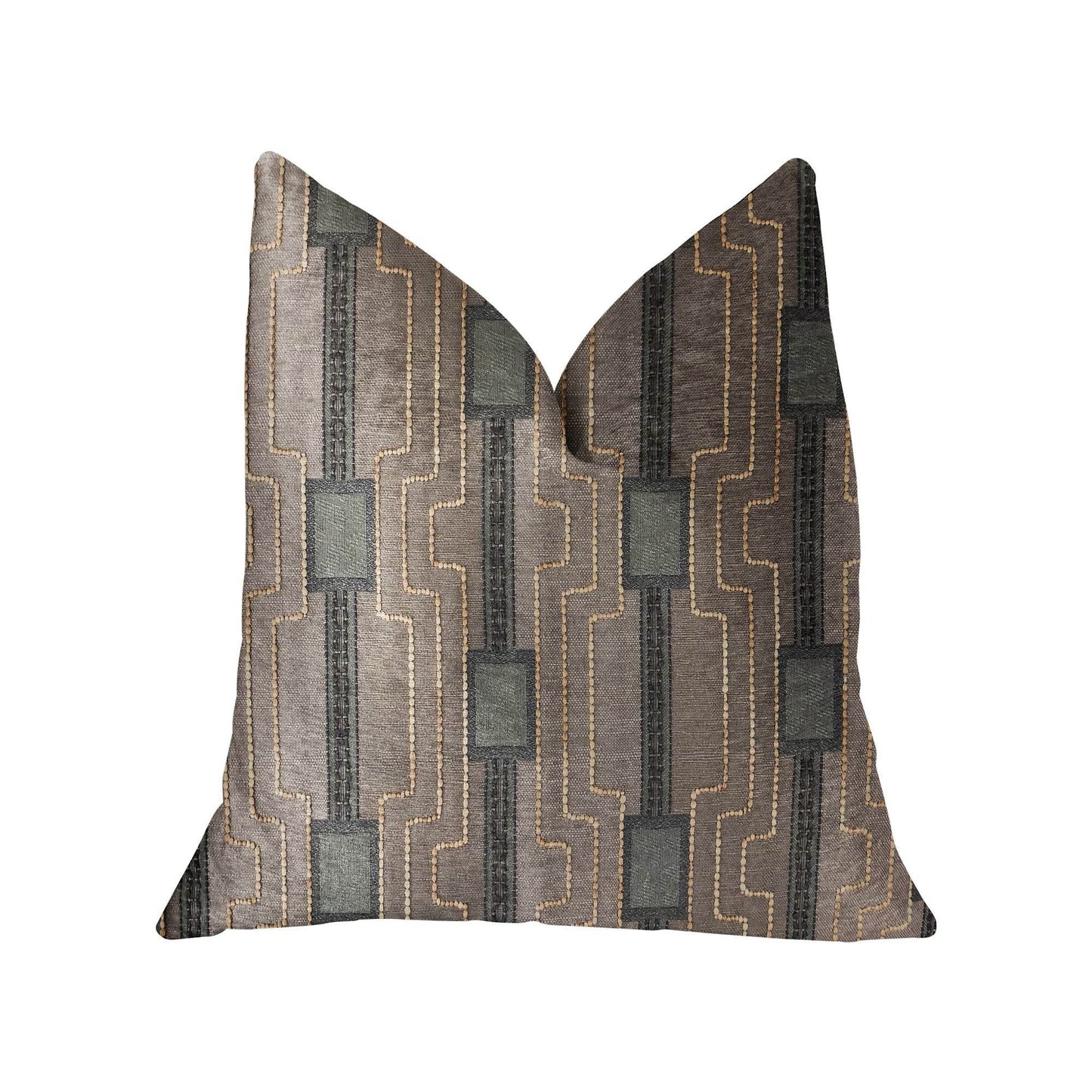 Gusto Square Blue Luxury Throw Pillow - Plutus Brands