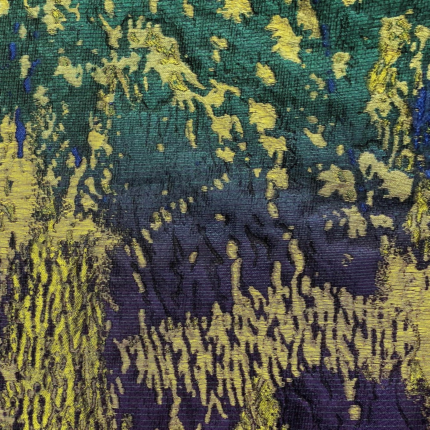 Emerald Rainforest Green, Yellow and Blue Luxury Throw Pillow - Plutus Brands