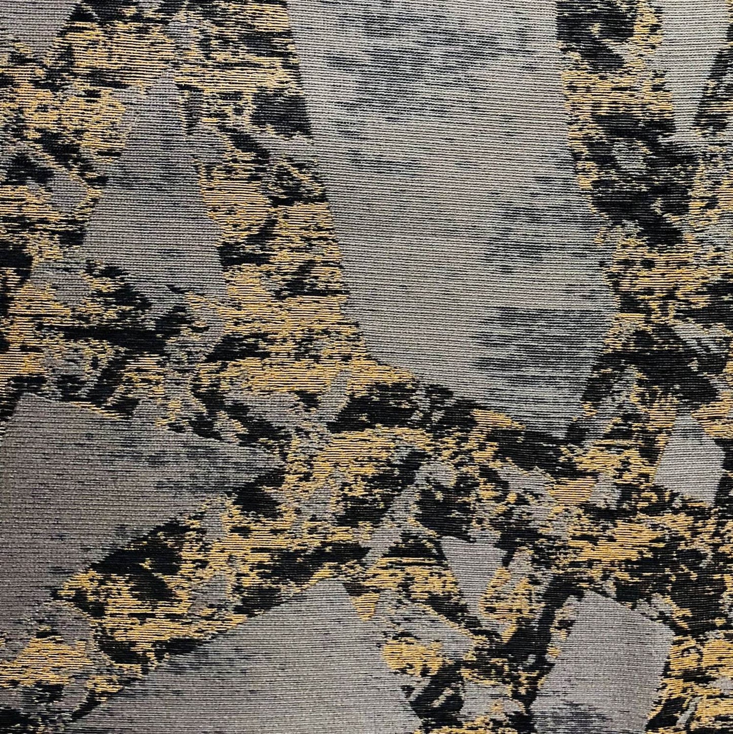 Craven Dust Gold, Gray Abstract Luxury Throw Pillow - Plutus Brands
