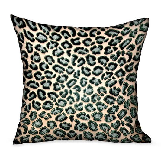 Jade Velvet Cheetah Green Animal Motif Luxury Throw Pillow - Plutus Brands