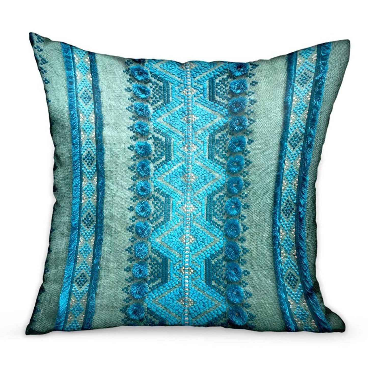 Alexandrite Stripe Green Geometric Luxury Throw Pillow - Plutus Brands